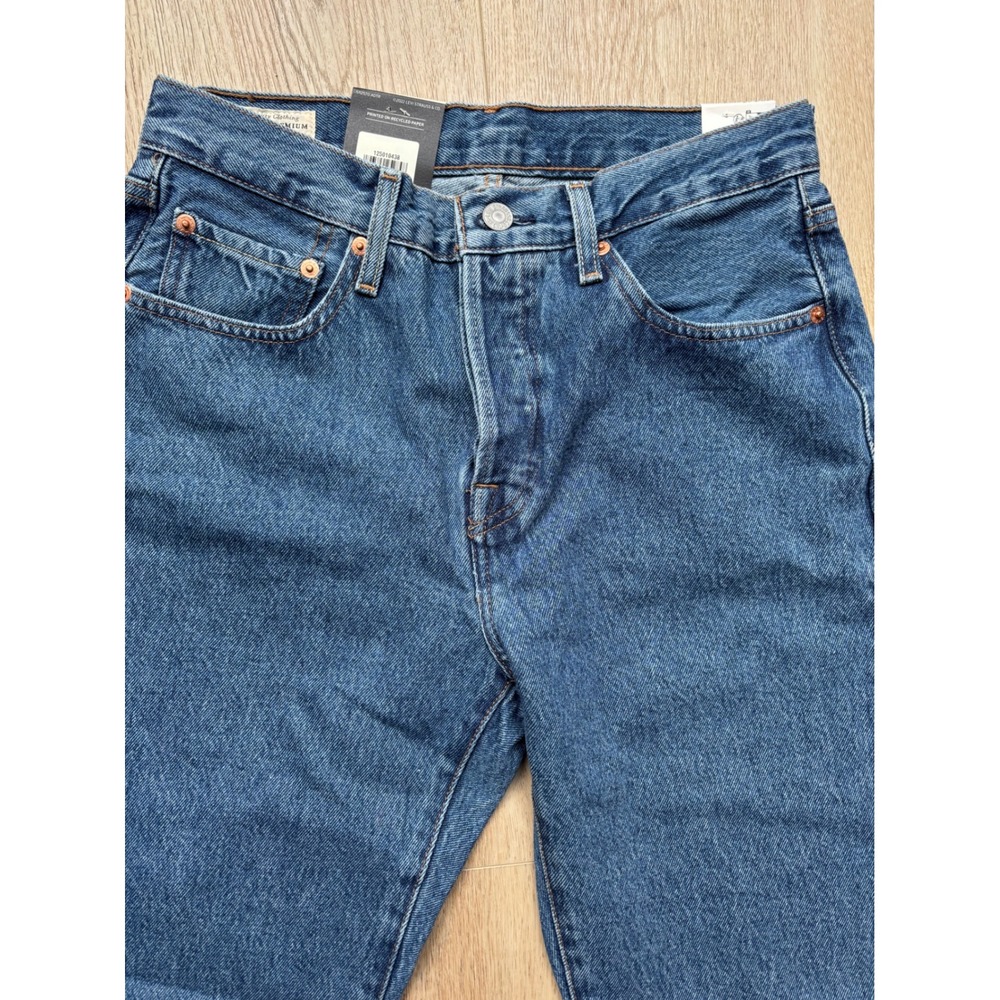 Levis 501 Original High Rise Straight Leg Jeans Medium Wash 27x30 New - Picture 4 of 10